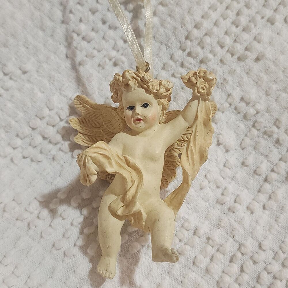 NEW Avon Gift Collection Cherub With Ribbon Ornament VINTAGE 1996